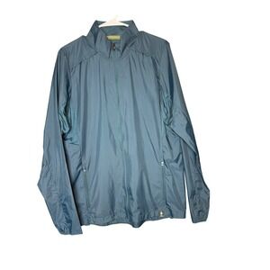 Smartwool Active Mens Teal Blue Full Zip Windbreaker Jacket Size M Breathable